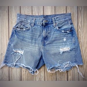 Old Navy High Rose Slouchy Straight Denim Shorts